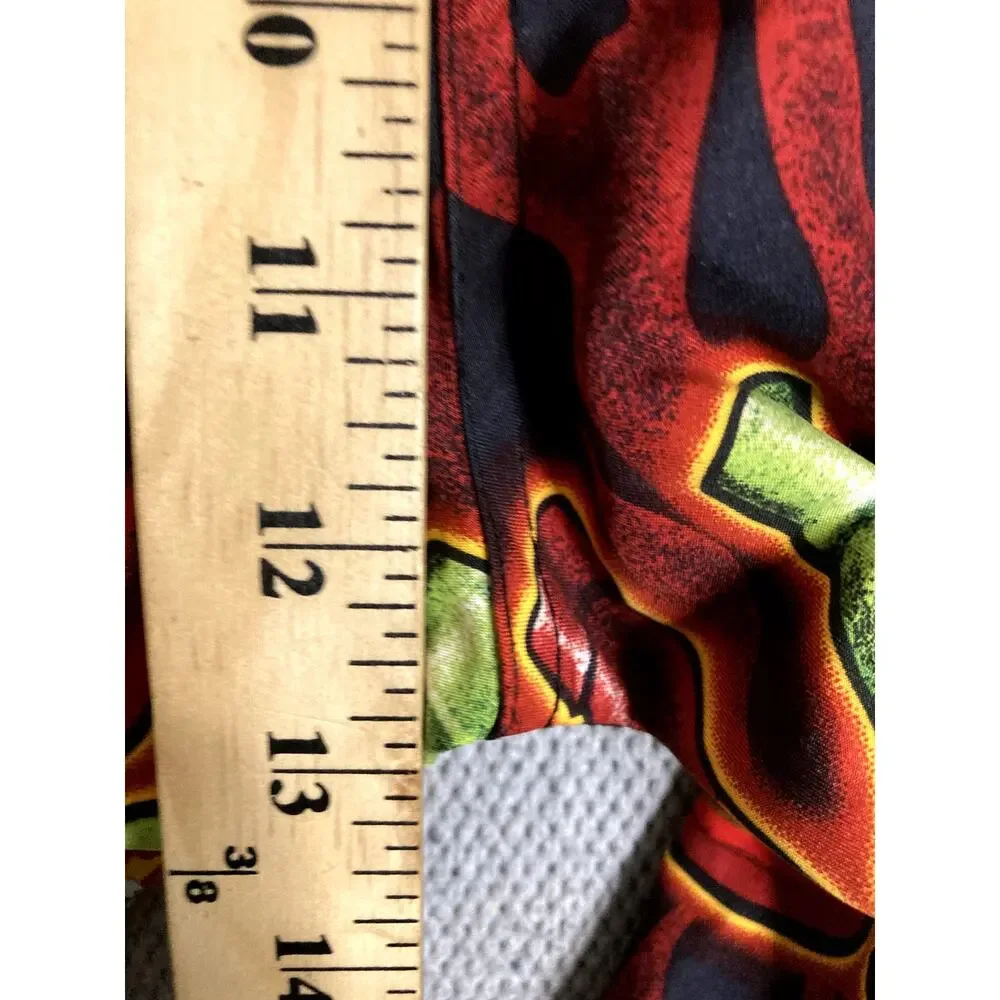 Vtg Big Dog‎ Board Shorts Men's Medium Red Hot Sauce Flames Beach Party